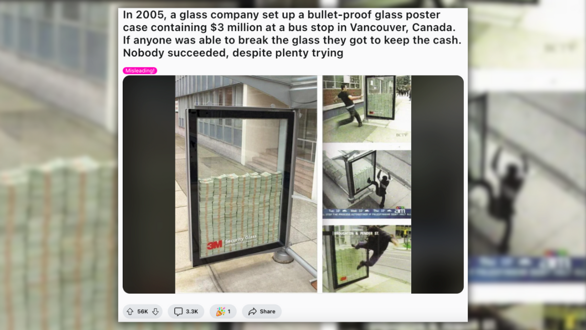 3M Stashed $3M Inside Bulletproof Glass at Canadian Bus Stop as Part of Marketing Scheme?