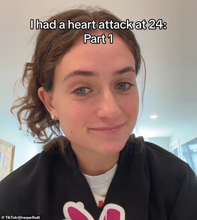 Raquel Hutt, 24 years old and from New York City, shared online the first warning sign of her heart attack was a shooting pain in her left arm that she described as the worst pain she had ever experienced