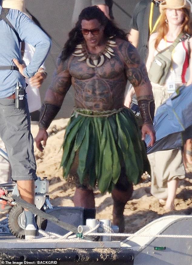 Dwayne 'The Rock' Johnson has once again captivated fans with his incredible physique while filming scenes for Disney's live-action Moana