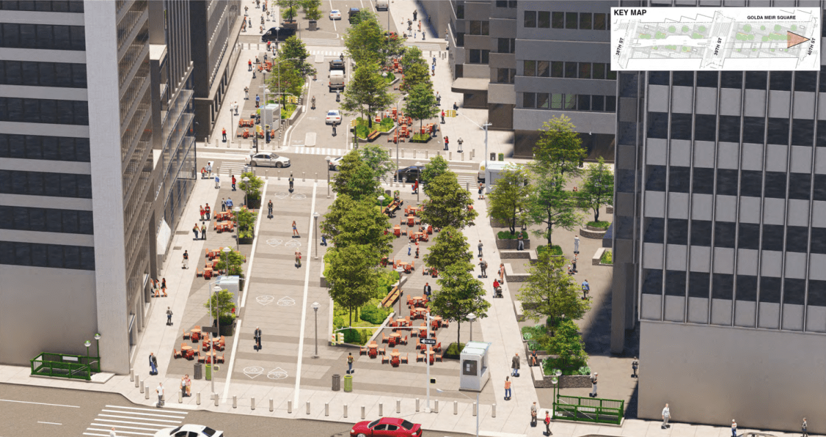 Broadway to go nearly car-free for more bike space on 2 blocks in the Garment District