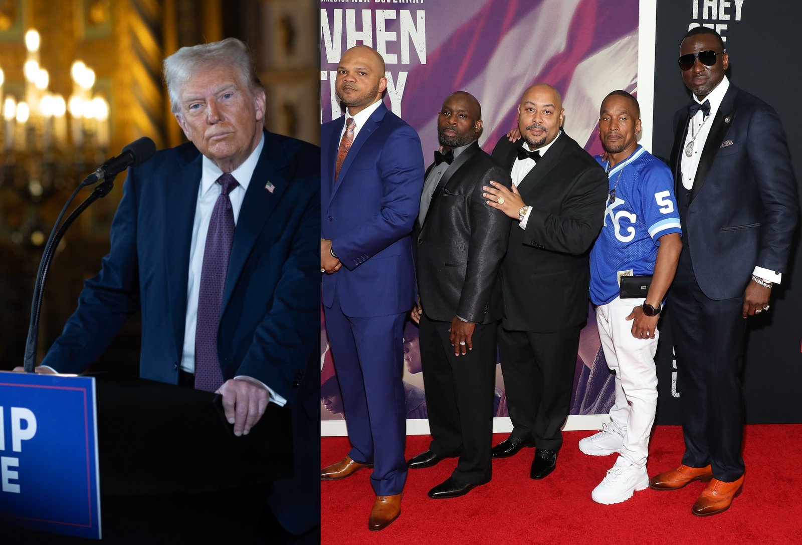 Donald Trump x Exonerated Five fka Central Park Five ( Kevin Richardson, Antron Mccray, Raymond Santana Jr., Korey Wise and Yusef Salaam)