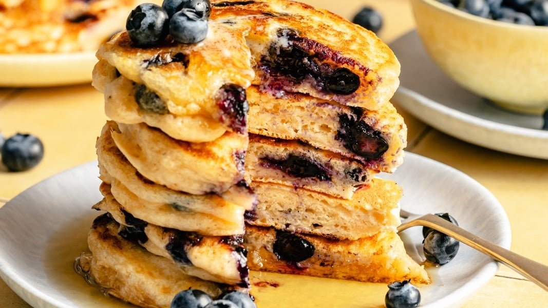 Grandma's Buttermilk Blueberry Pancakes | Ambitious Kitchen